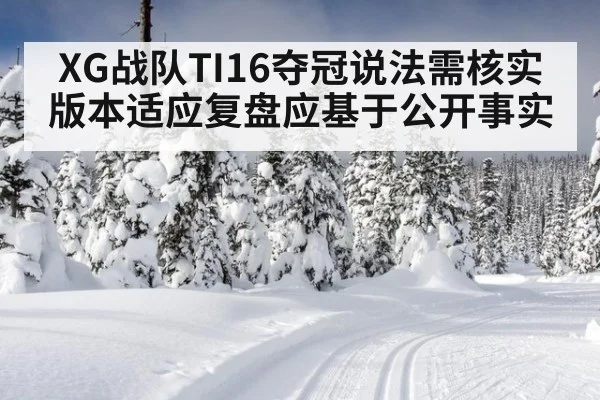 XG战队TI16夺冠说法需核实 版本适应复盘应基于公开事实